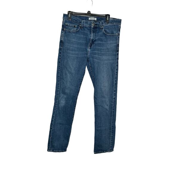 Good Threads Men's Jeans Straight Mid-Rise 5-Pocket Medium Wash Denim‎ Blue 33 - Picture 1 of 11